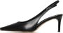 Cesare Gaspari Metal Accent Leather Pumps Black - Thumbnail 1