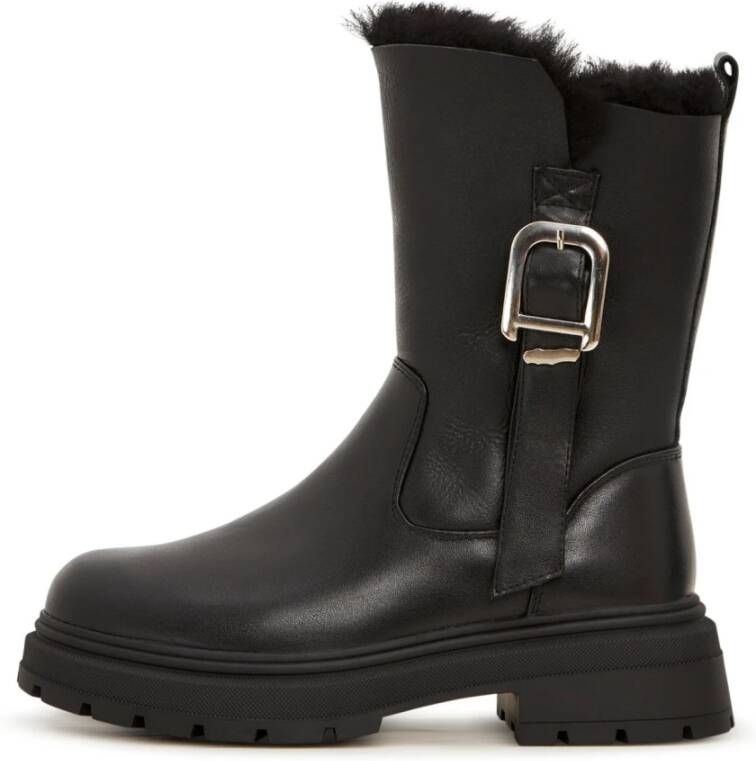 Cesare Gaspari Platform Enkellaarzen Black Dames