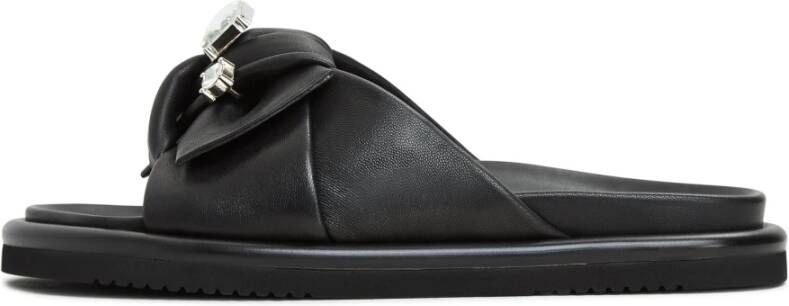 Cesare Gaspari Platform Slippers Fernanda Zwart Black Dames