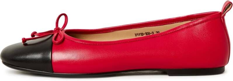 Cesare Gaspari Rode Leren Ballerina's Mila Red Dames