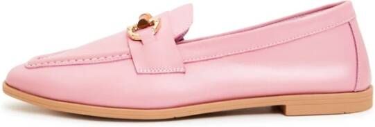 Cesare Gaspari Roze Leren Loafers Pink Dames