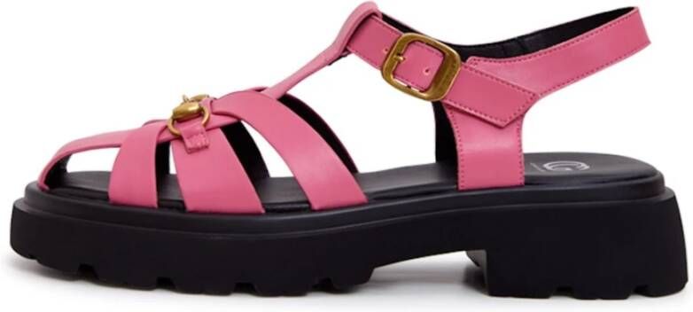 Cesare Gaspari Roze Plateau Sandalen Stijlvol Comfort Pink Dames