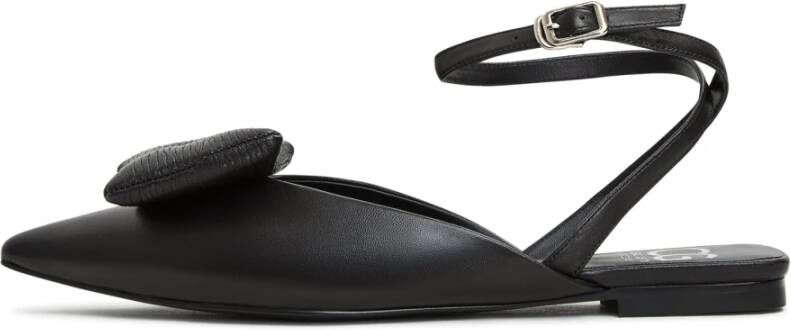 Cesare Gaspari Platte zool Slingback ballerina's Gabriela Zwart