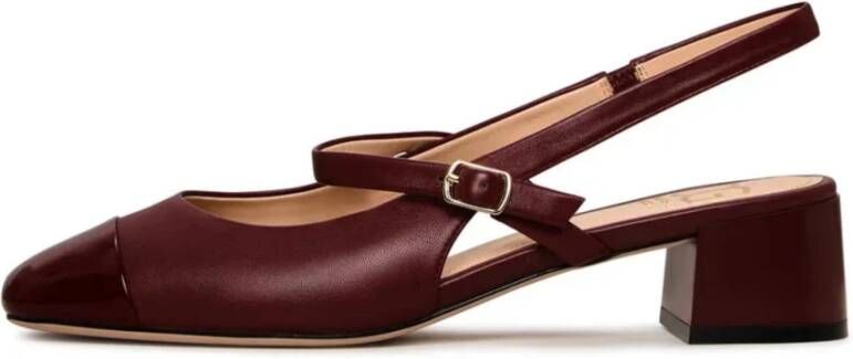 Cesare Gaspari Slingback Block Heels Pumps Marisol Bordeaux
