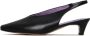Cesare Gaspari Slingback Hakken met Vierkante Neus Zwart - Thumbnail 1