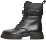 Cesare Gaspari Stevige veterschoenen Betty met wollen binnenzool Zwart - Thumbnail 1