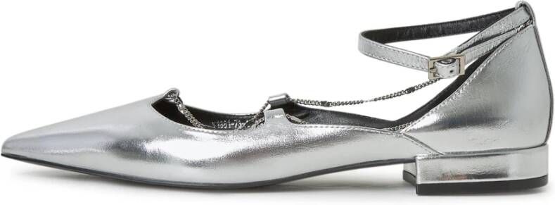 Cesare Gaspari Stijlvolle Block Heeled Ballerinas Gray Dames