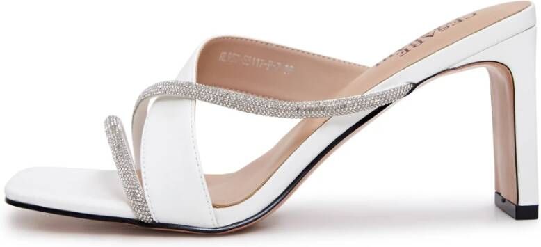 Cesare Gaspari Stijlvolle hoge hak sandalen White Dames