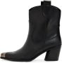 Cesare Gaspari Stijlvolle Leren Cowboy Laarzen Black Dames - Thumbnail 1