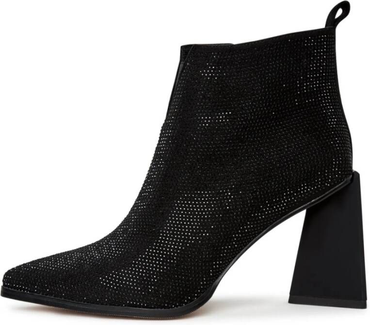 Cesare Gaspari Stijlvolle Leren Enkellaarzen Black Dames