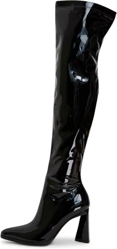Cesare Gaspari Stijlvolle Over De Knie Laarzen Zwart Black Dames