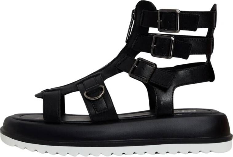 Cesare Gaspari Stijlvolle Plateau Sandalen Black Dames