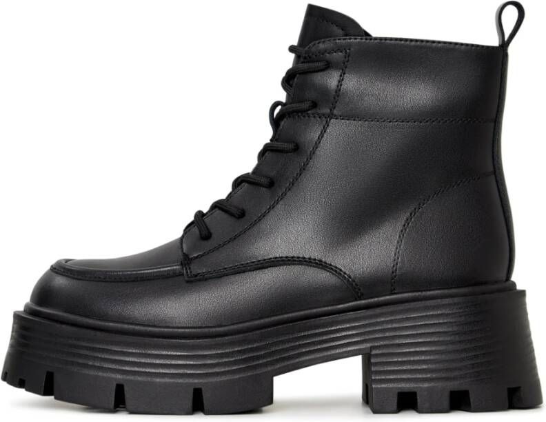 Cesare Gaspari Stijlvolle Platform Enkellaarzen Black Dames