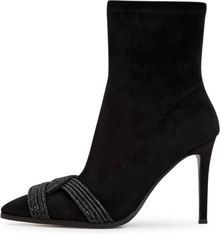 Cesare Gaspari Stijlvolle Suède Enkellaarsjes Black Dames