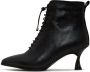 Cesare Gaspari Stiletto Classic Enkellaarzen Zwart Black Dames - Thumbnail 1