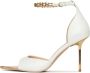 Cesare Gaspari Stiletto High Heeled Sandals Malena White - Thumbnail 1