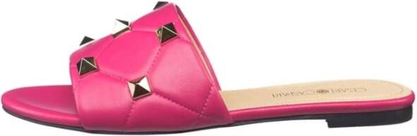Cesare Gaspari Studded Leather Sandals Pink Dames