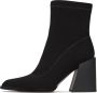 Cesare Gaspari Suede Block Heel Boots Layla Black - Thumbnail 1