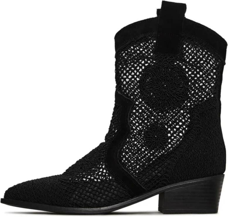 Cesare Gaspari Suede Cow Boots Zwart