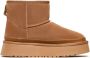 Cesare Gaspari Suede Platform Enkellaarzen Lumi Beige - Thumbnail 1
