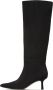 Cesare Gaspari Suede Slouchy Boots Stella Black - Thumbnail 1