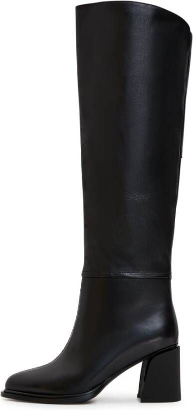 Cesare Gaspari Elegante leren enkellaarsjes Black Dames