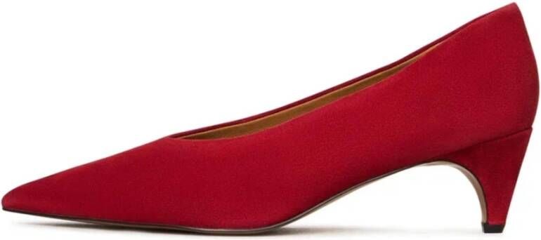 Cesare Gaspari Velvet Curve Pumps Red