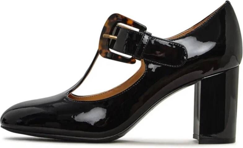 Cesare Gaspari Vintage gesp patentleren pumps Zwart