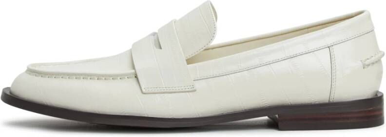 Cesare Gaspari Witte Blokhak Loafers White Dames