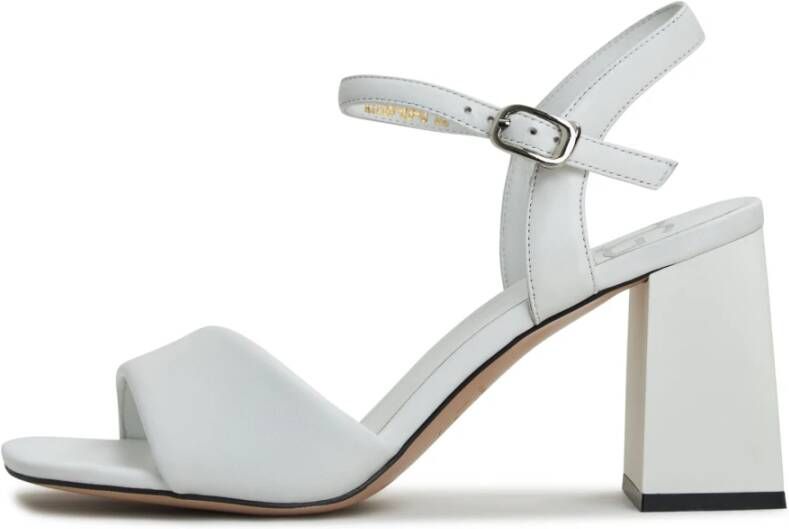 Cesare Gaspari Witte blokhak sandalen Aina White Dames