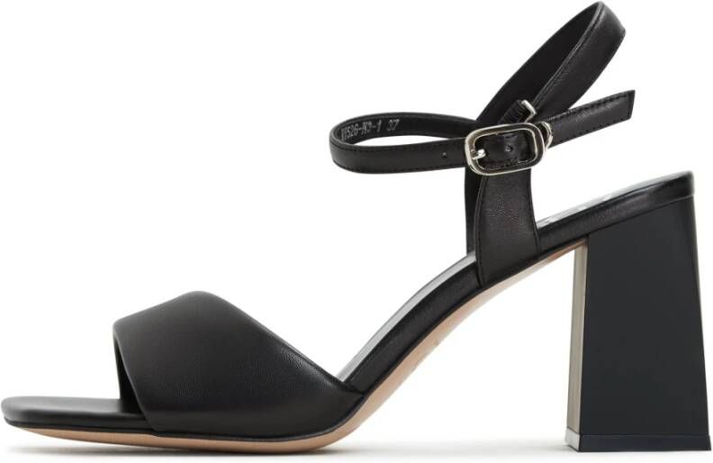 Cesare Gaspari Zwarte blokhak sandalen Aina Black Dames