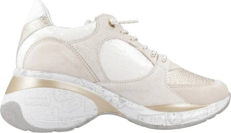 Cetti Ivoor Vetersneakers Moderne Stijl