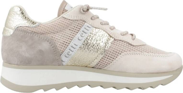 Cetti Witte Mesh Sneakers met Metalen Details