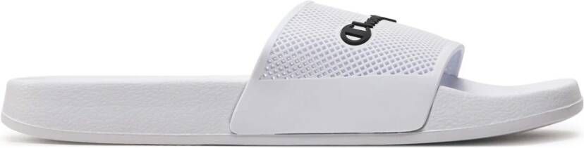 Champion Witte Slippers met Logo Letters White Heren