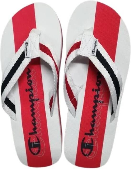 Champion Heren Flip Flops van Polyester Stof White Heren