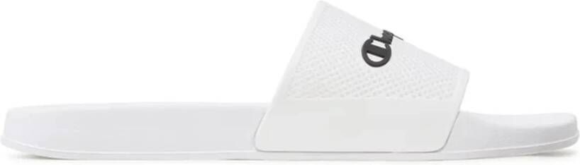 Champion Witte Logo Slippers White Heren