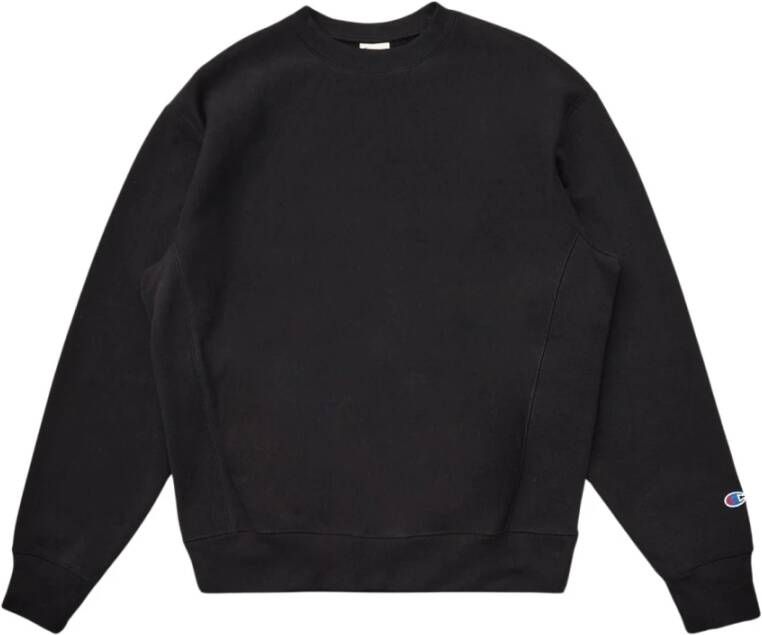 Champion Zwarte Crewneck Sweatshirt met Polslogo