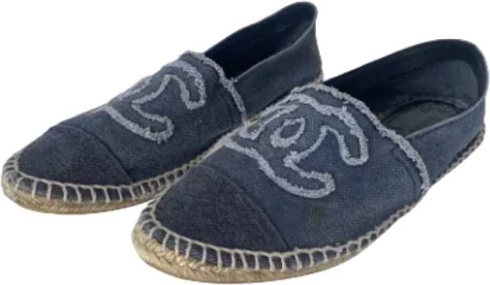 Chanel Vintage Pre-owned Canvas espadrilles Blue Dames