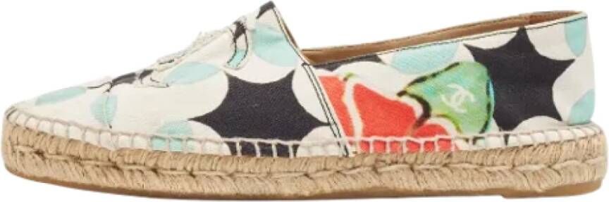 Chanel Vintage Pre-owned Canvas flats Multicolor Dames