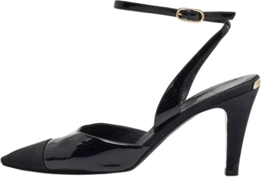 Chanel Vintage Pre-owned Canvas heels Black Dames