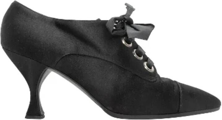 Chanel Vintage Pre-owned Canvas heels Black Dames