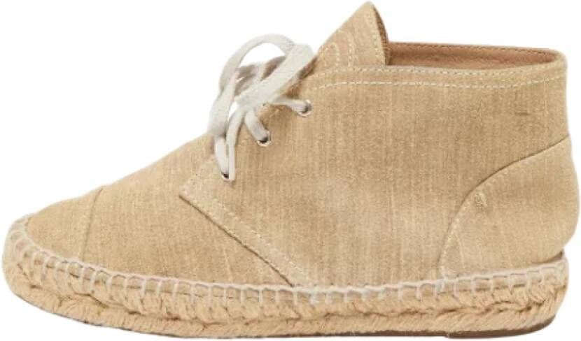 Chanel Vintage Pre-owned Canvas sneakers Beige Dames