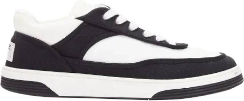 Chanel Vintage Pre-owned Cotton sneakers Black Dames