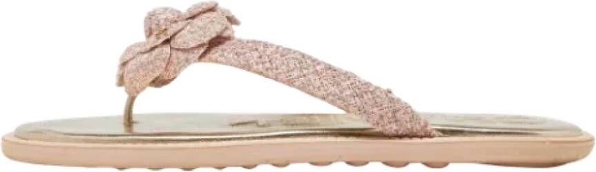 Chanel Vintage Pre-owned Fabric flats Pink Dames