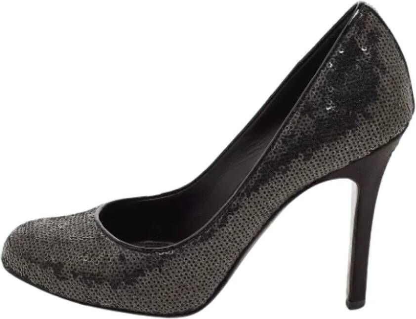 Chanel Vintage Pre-owned Fabric heels Black Dames