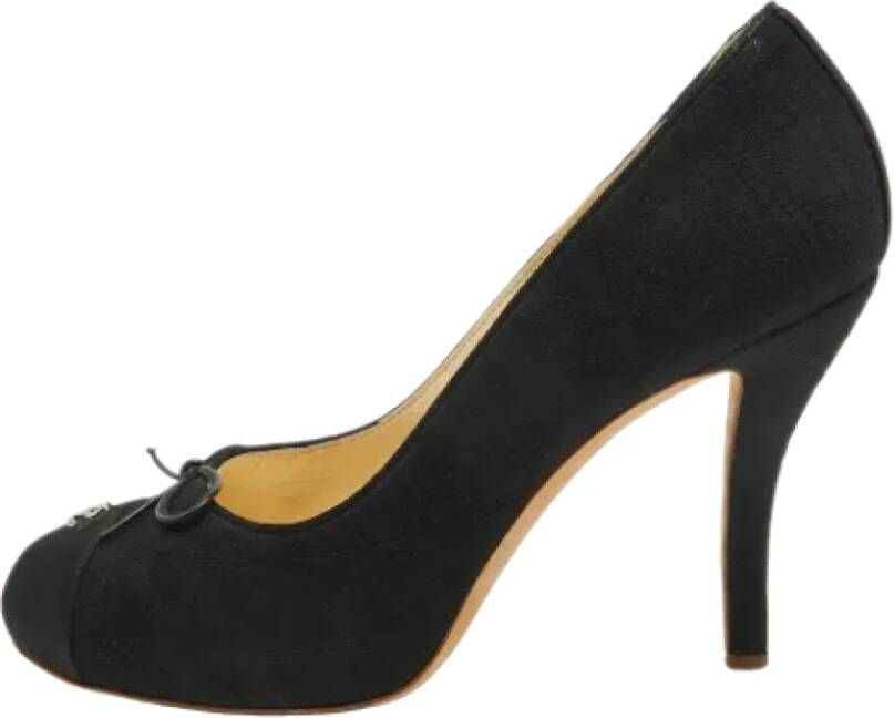 Chanel Vintage Pre-owned Fabric heels Black Dames