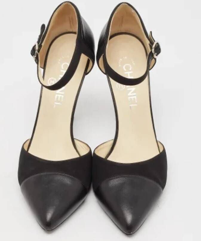 Chanel Vintage Pre-owned Fabric heels Black Dames