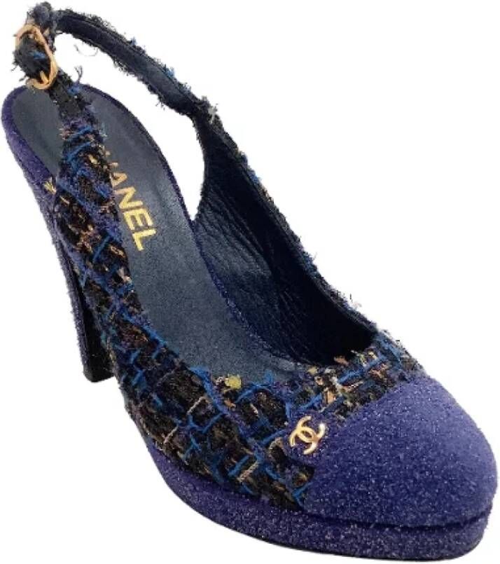 Chanel Vintage Pre-owned Fabric heels Purple Dames