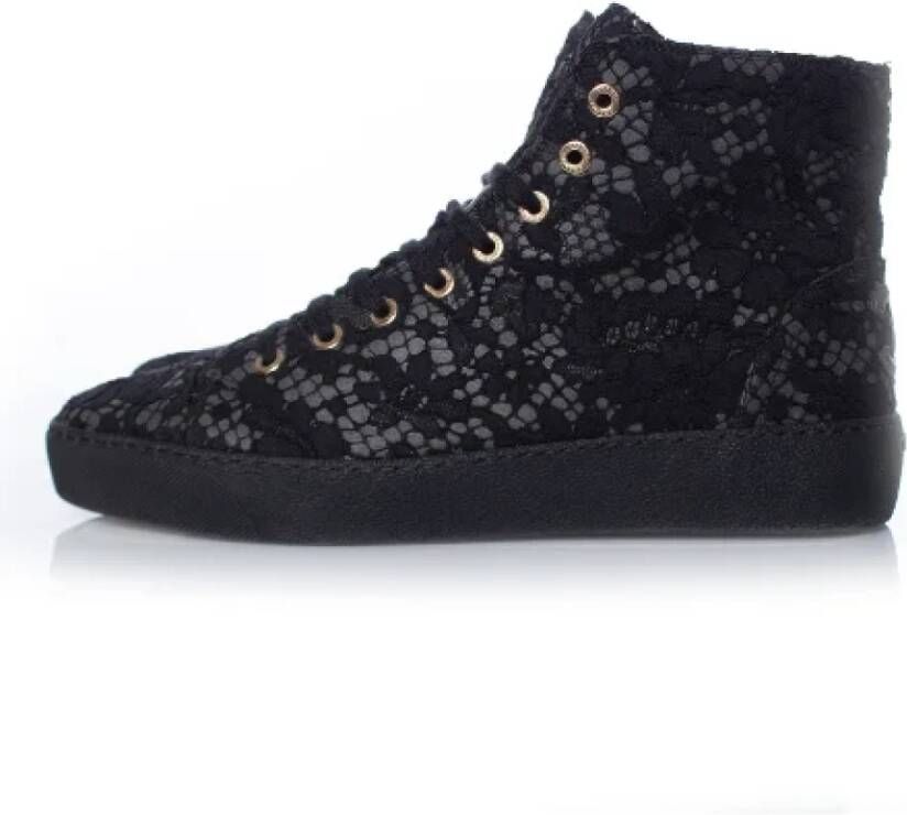 Chanel Vintage Pre-owned Fabric sneakers Black Dames
