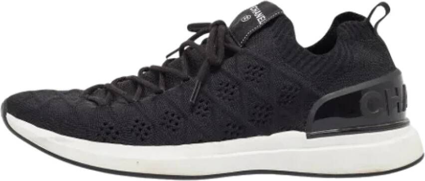 Chanel Vintage Pre-owned Fabric sneakers Black Dames